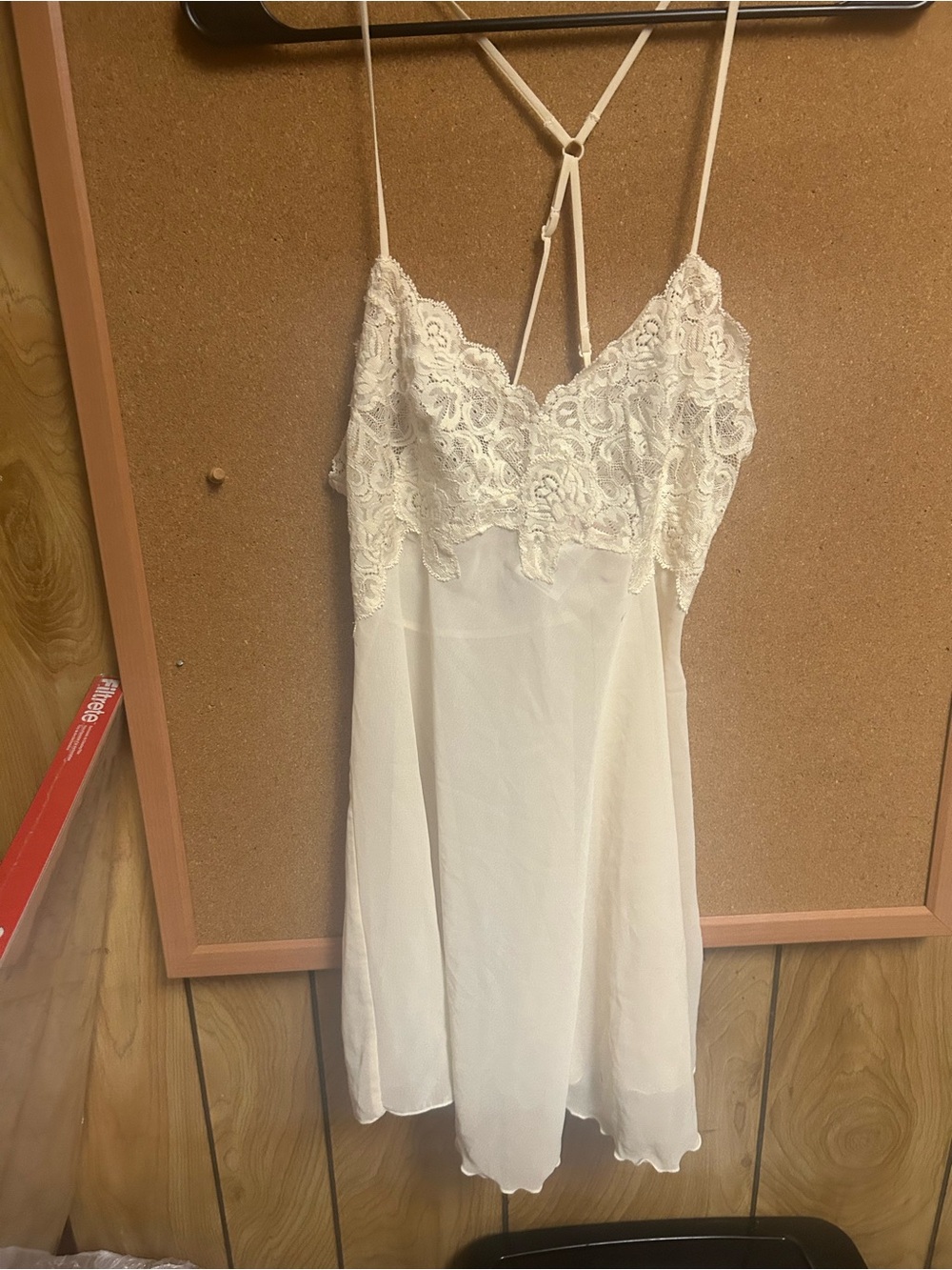 Victoria's Secret Ivory Lace-Trim Chemise